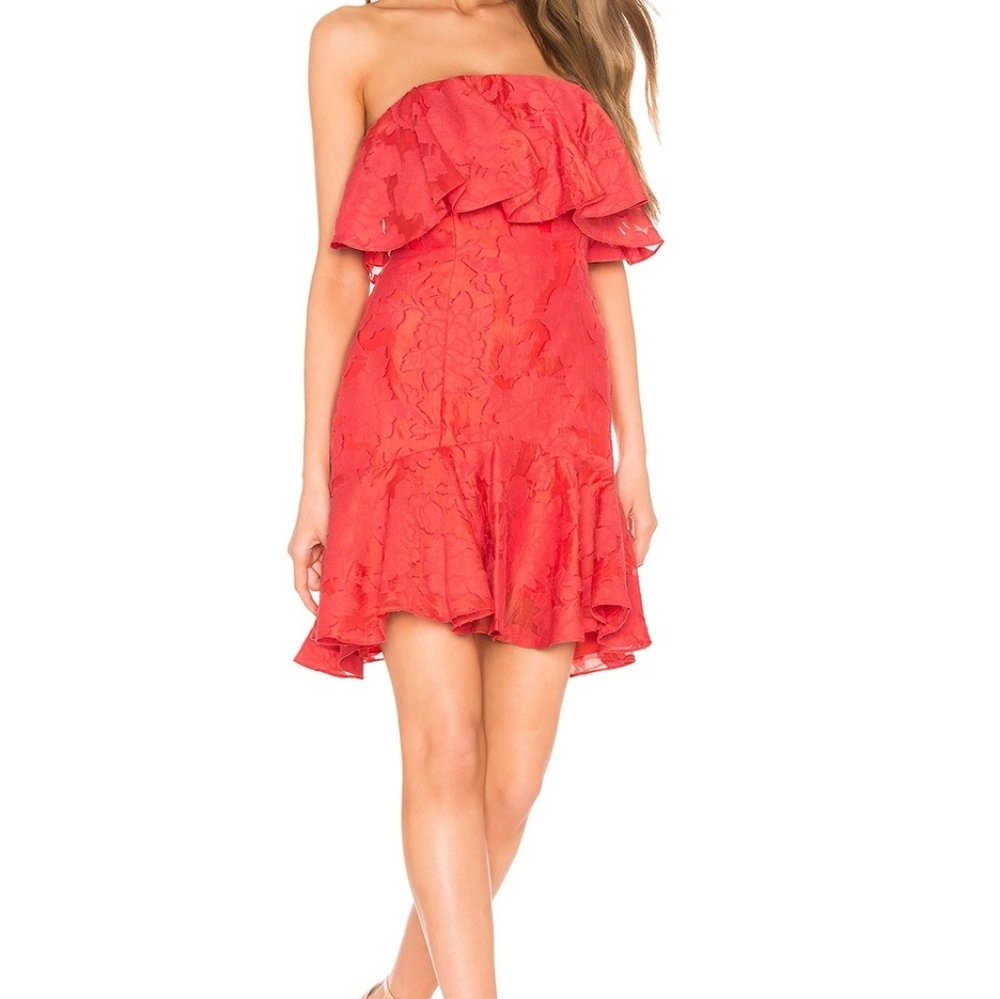 S Keepsake The Label Strapless Radar Ruffle Dress